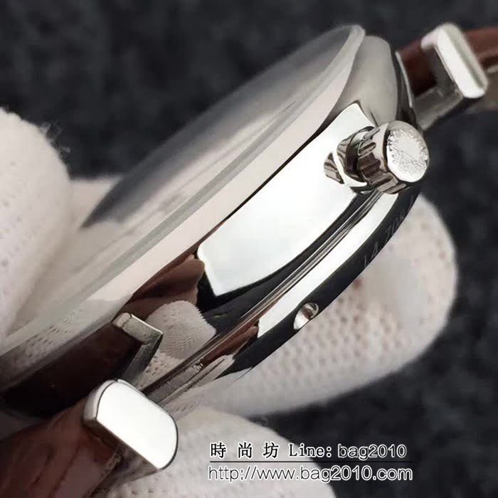 LONGINES浪琴 精鋼表殼 牛皮錶帶男士時尚腕表 WSS1877
